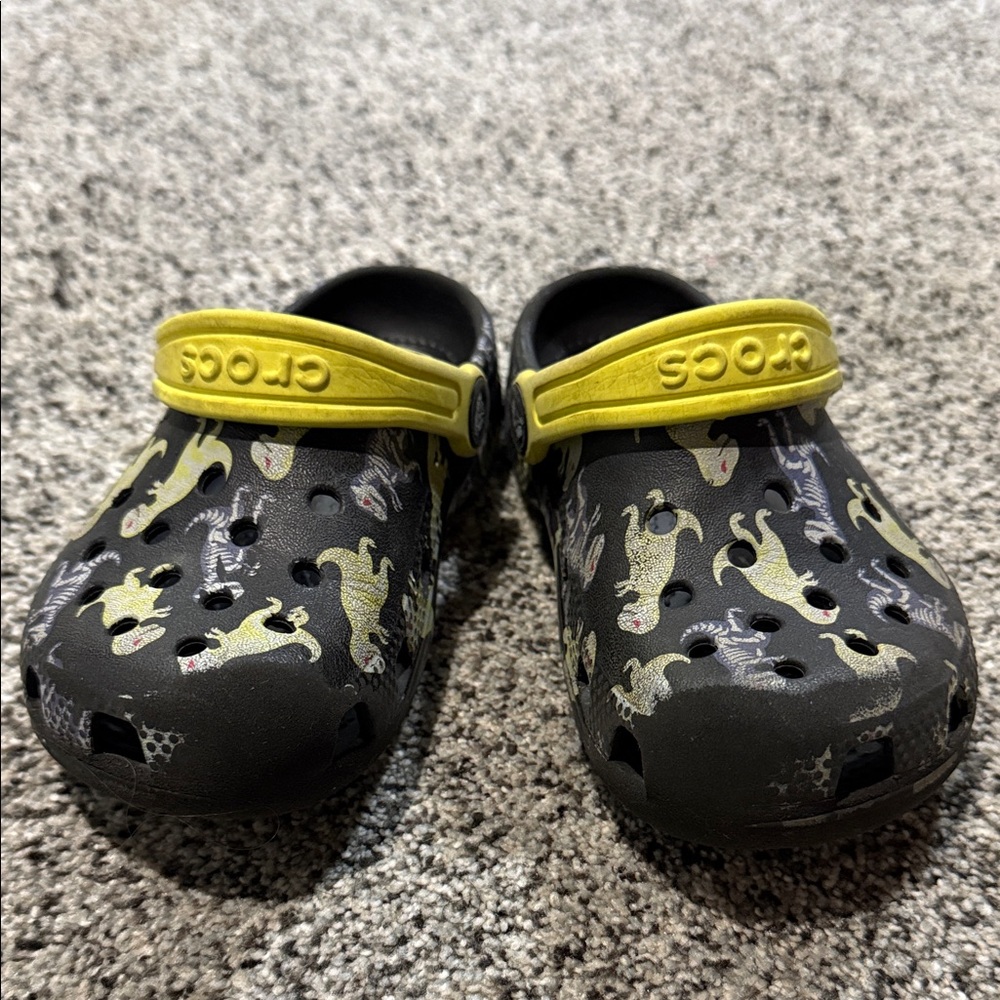 CROCS Kids' Black and Yellow Water Shoes